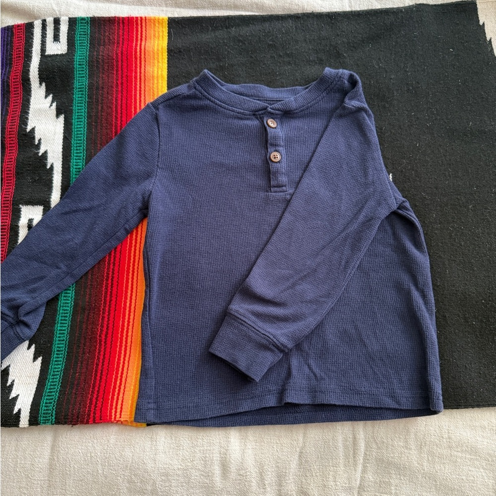 The Children's Place Dark Blue Long Sleeve Henley